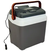 Koolatron 12V Electric Cooler 24L (26 Qt) Self-Locking Handle - Grey/Red