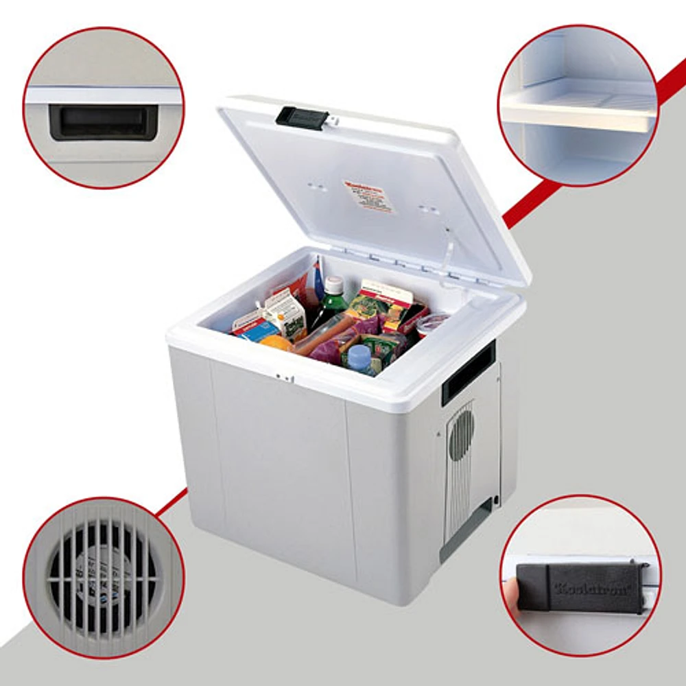 Koolatron 12V Electric Cooler/Warmer 27L (29 Qt) Two -Way Design - Grey