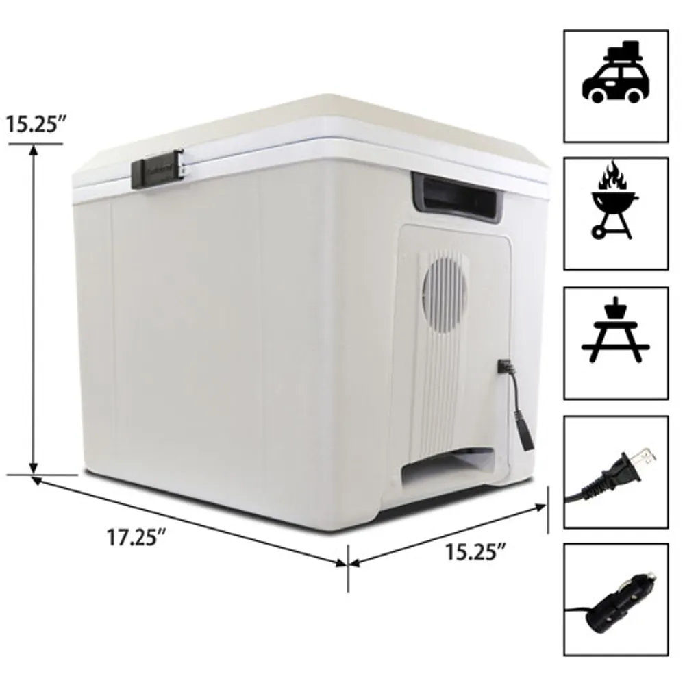 Koolatron 12V Electric Cooler/Warmer 27L (29 Qt) Two -Way Design - Grey