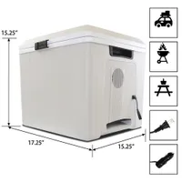 Koolatron 12V Electric Cooler/Warmer 27L (29 Qt) Two -Way Design - Grey