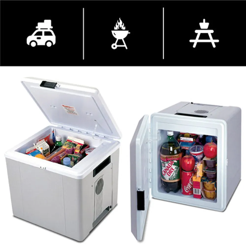 Koolatron 12V Electric Cooler/Warmer 27L (29 Qt) Two -Way Design - Grey