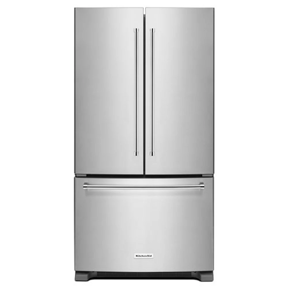 Réfrigérateur deux portes profondeur de comptoir 20 pi³ 36 po de KitchenAid - Inox - BO - Endommagé