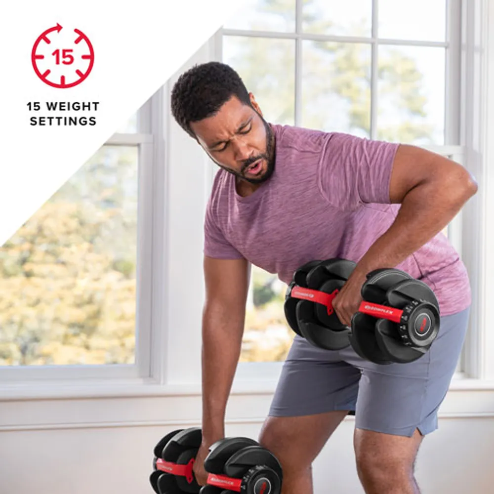 Haltères SelectTech 552 de Bowflex - Ensemble de 2 - Abonnement gratuit de 2 mois à JRNY*