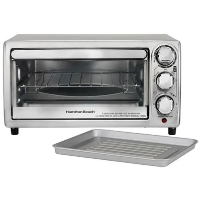 Hamilton Beach 4-Slice Toaster Oven - 0.39 cu.ft./11L - Stainless steel