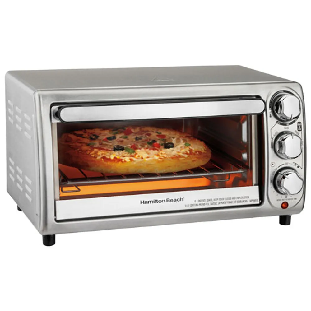 Hamilton Beach 4-Slice Toaster Oven - 0.39 cu.ft./11L - Stainless steel