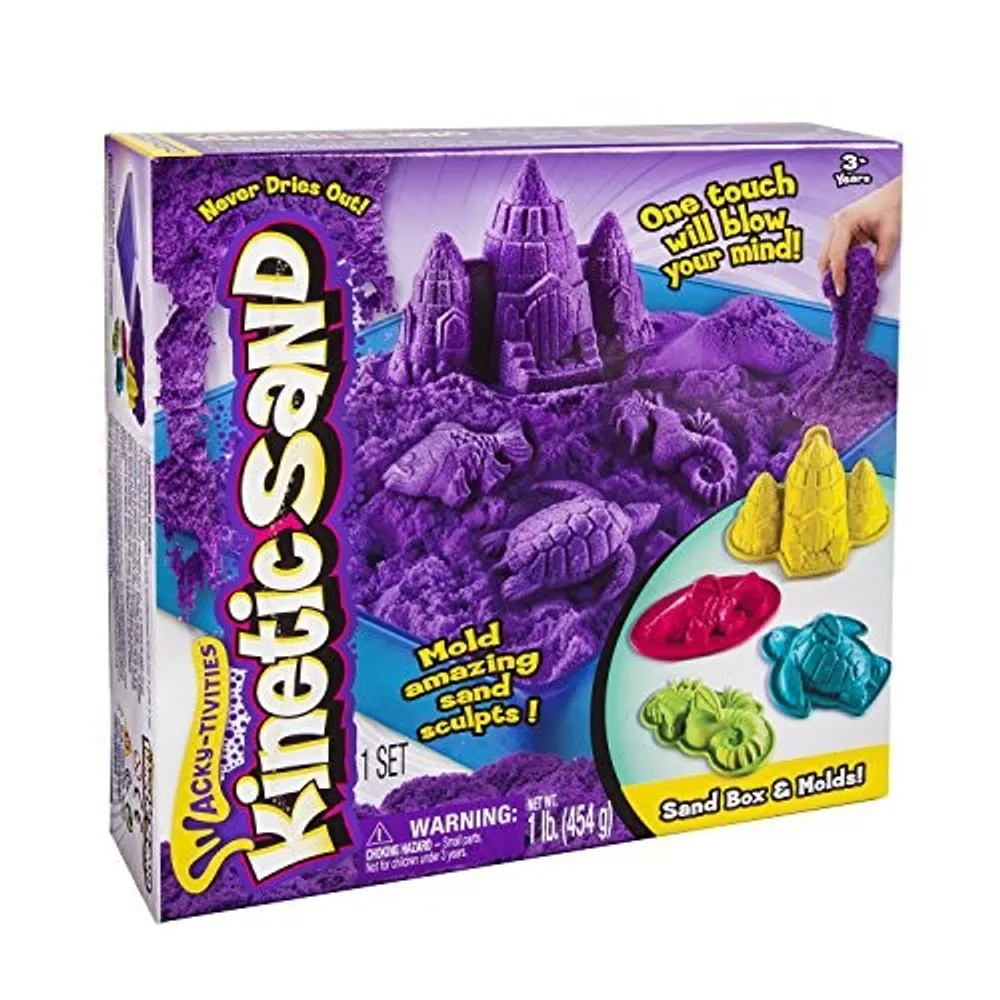 Kinetic Sand, Sandisfying Set with 2lbs of Sand and 10 Tools, Play Sand  Sensory Toys, for Kids Ages 3 and up