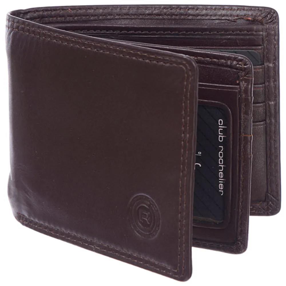 Club Rochelier Leather Bi-fold Wallet - Mahogany