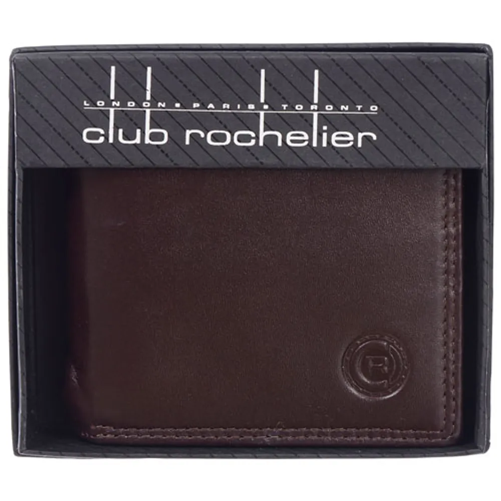 Club Rochelier Leather Bi-fold Wallet - Mahogany