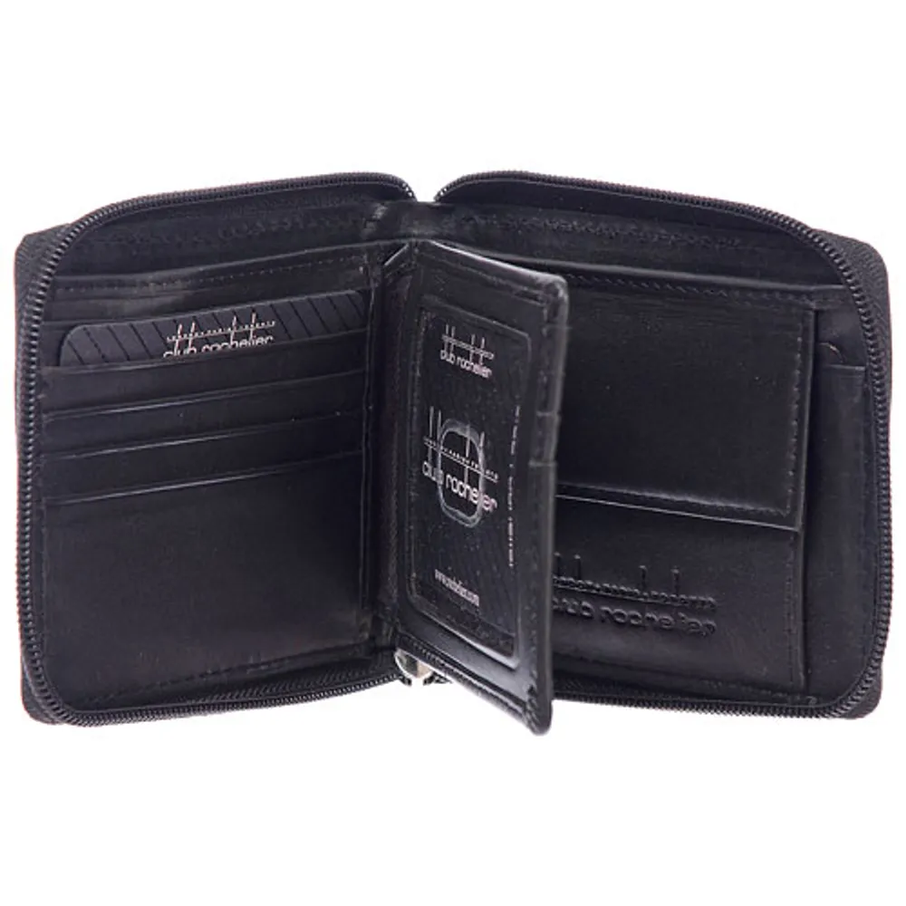 Club Rochelier Traditional Leather Bi-fold Wallet - Black (44300)