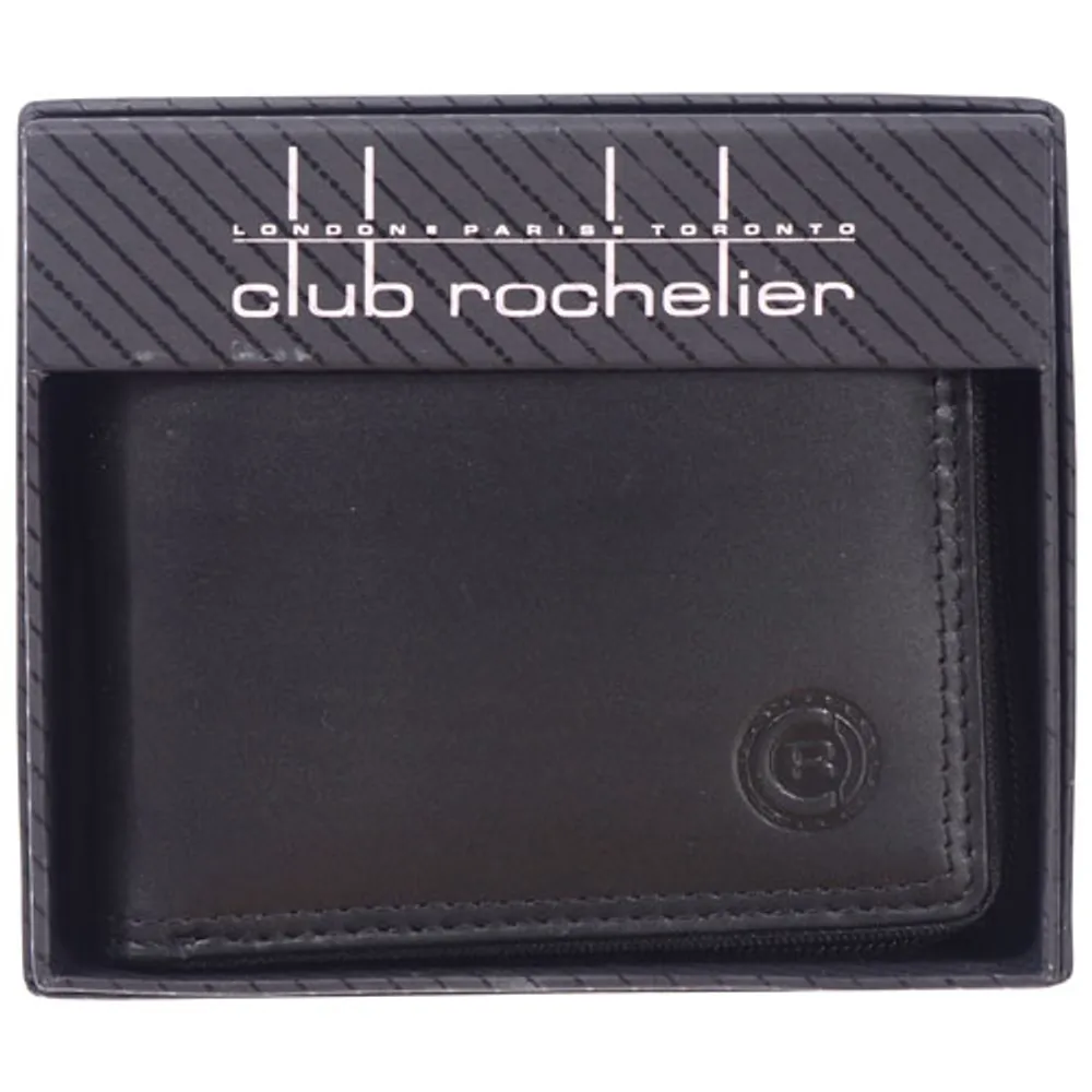 Club Rochelier Traditional Leather Bi-fold Wallet - Black (44300)