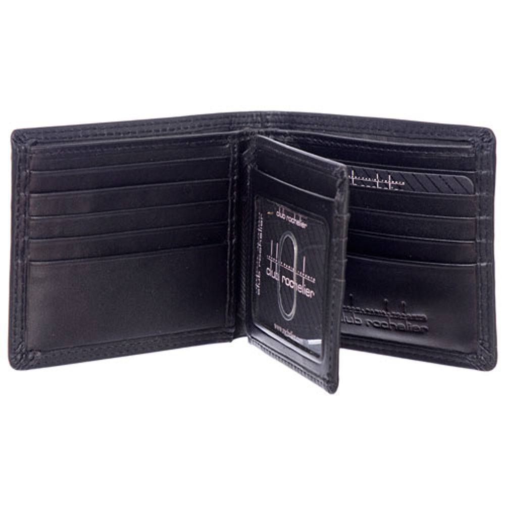 Club Rochelier Traditional Leather Bi-fold Wallet - Black (4452-4)