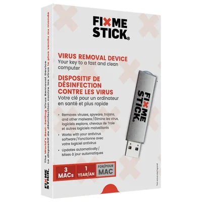 FixMeStick Virus Removal Device (Mac) - 3 Devices - 1 Year