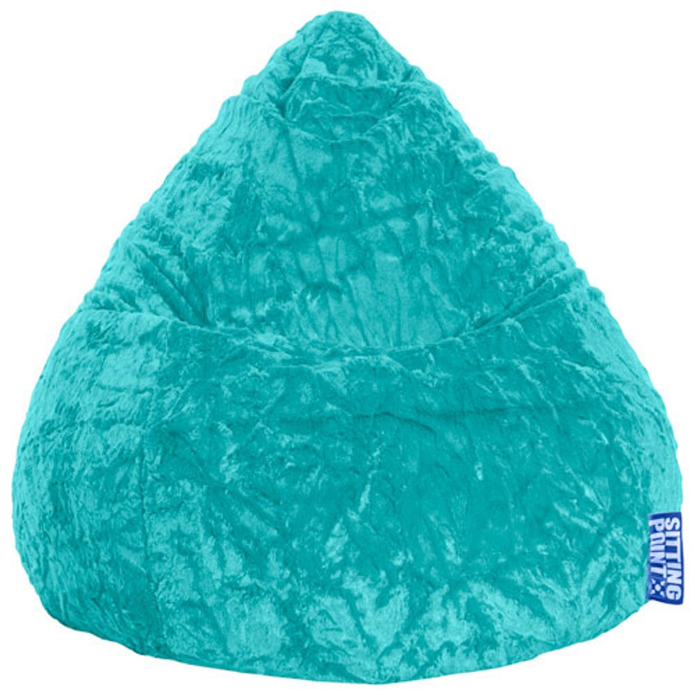 Fluffy Contemporary Bean Bag Chair - Turquoise