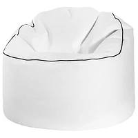 Tube Cosy Contemporary Faux Leather Bean Bag Chair - White