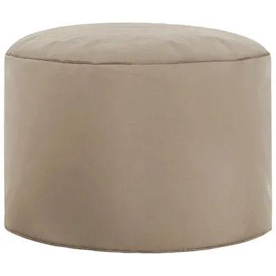 Dotcom Brava Contemporary Polyester Pouf - Khaki