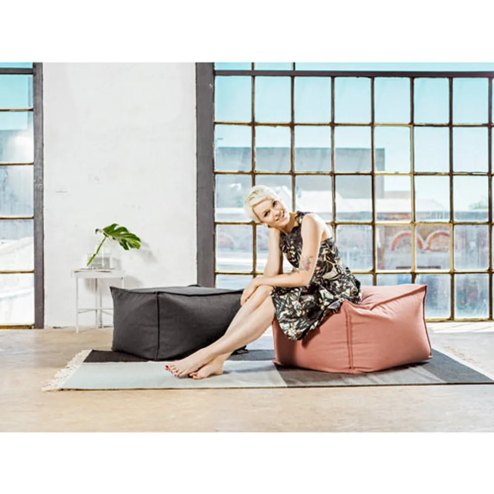 Loft Felt Contemporary Bean Bag Chair - Salmon