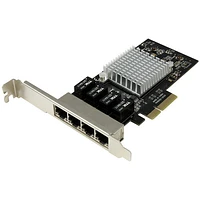 Carte à ports Ethernet 4 x 10/100/1000 RJ-45 de StarTech (ST4000SPEXI)