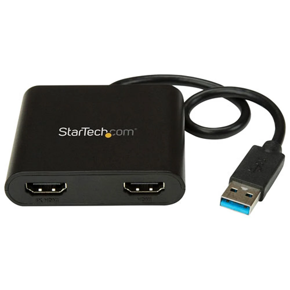 StarTech 0.24m (0.8 ft.) USB 3.0 to Dual HDMI Adapter (USB32HD2)