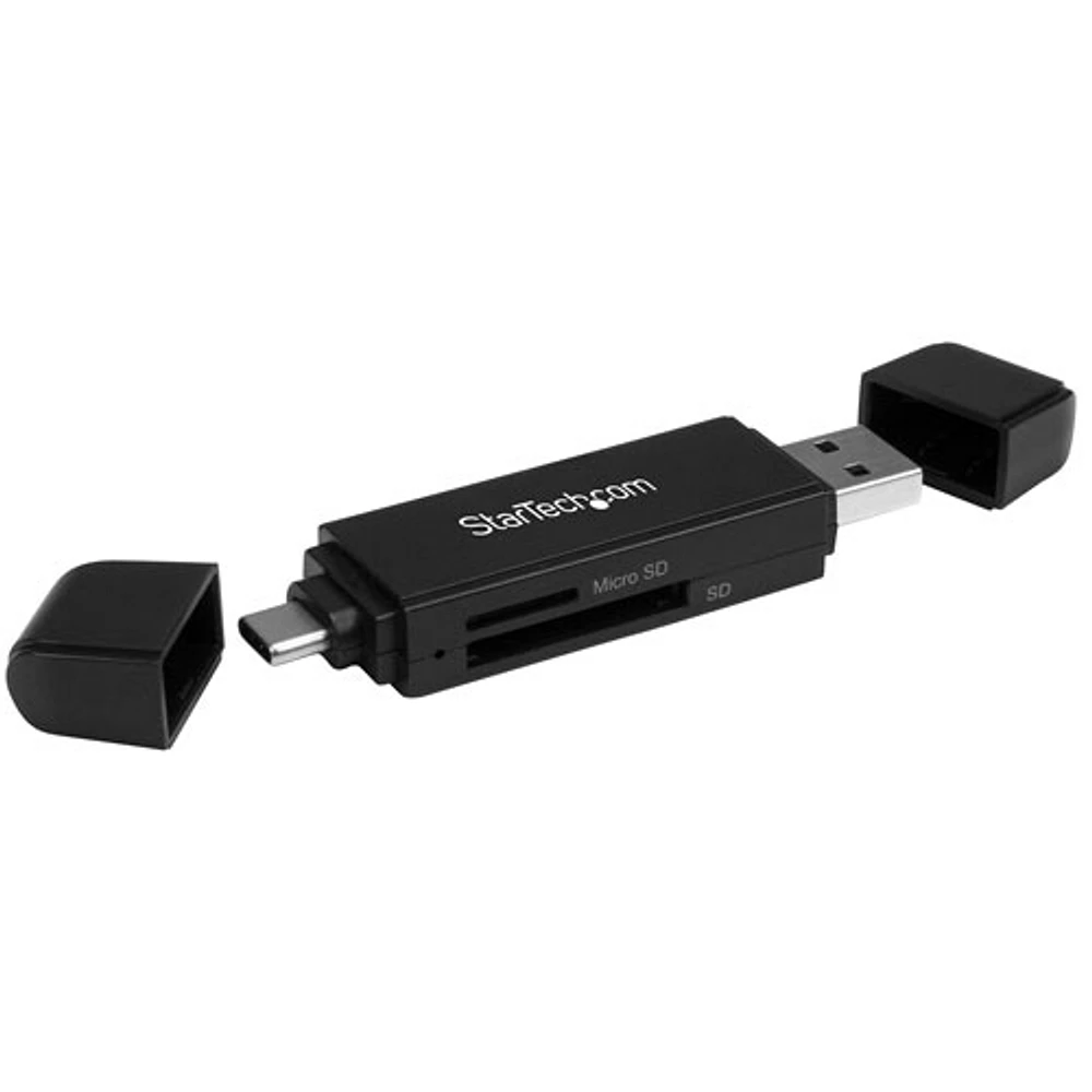 Lecteur de cartes USB 3.0 à SD/microSD de StarTech (SDMSDRWU3AC)