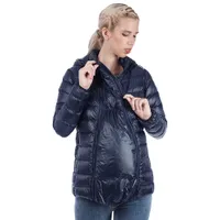 Modern Eternity Lola Down Maternity Jacket - Medium - Navy