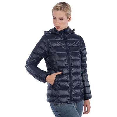 Modern Eternity Lola Lightweight Down Maternity Jacket - Large - Navy