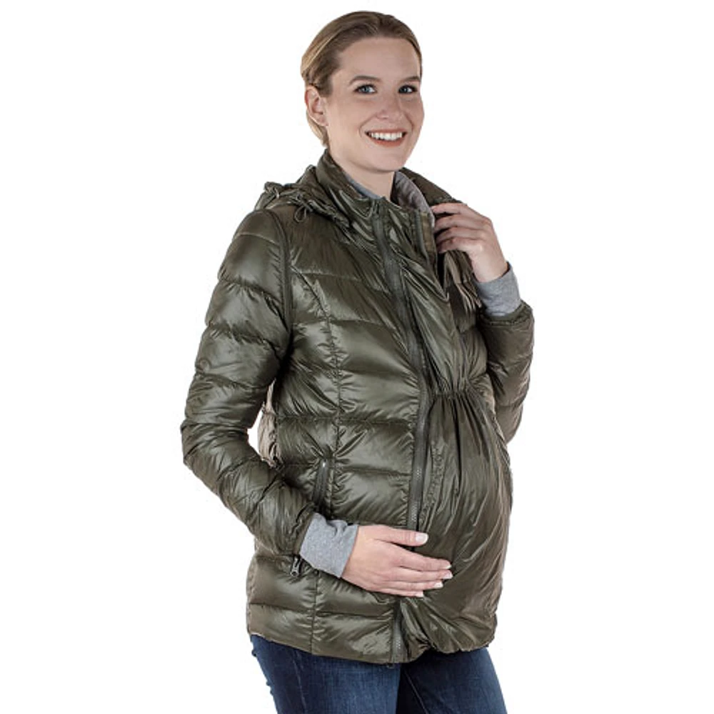 Manteau de maternité en duvet Lola de Modern Eternity - Grand - Kaki