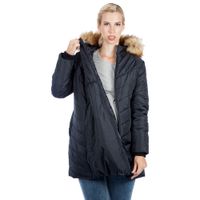 Modern Eternity Lexie Quilted Maternity Puffer Coat - X-Large - Black