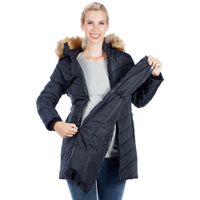 Modern Eternity Lexie Quilted Maternity Puffer Coat - X-Large - Black