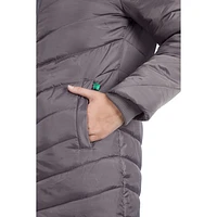 Modern Eternity Lexie Quilted Maternity Puffer Coat - X-Small - Grey