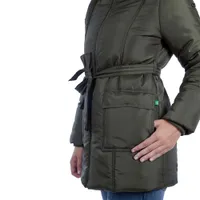 Modern Eternity Rachel 3-in-1 Maternity Puffer Coat - X Small - Khaki Green