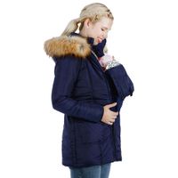 Modern Eternity Rachel Chevron Polyester Maternity Puffer Coat