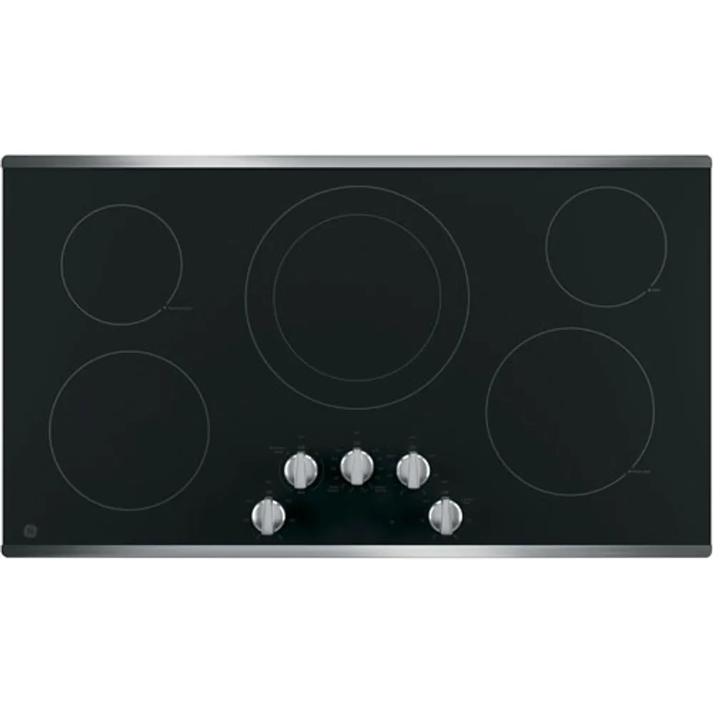 GE 36" 5-Element Electric Cooktop (JP3036SLSS) - Stainless Steel