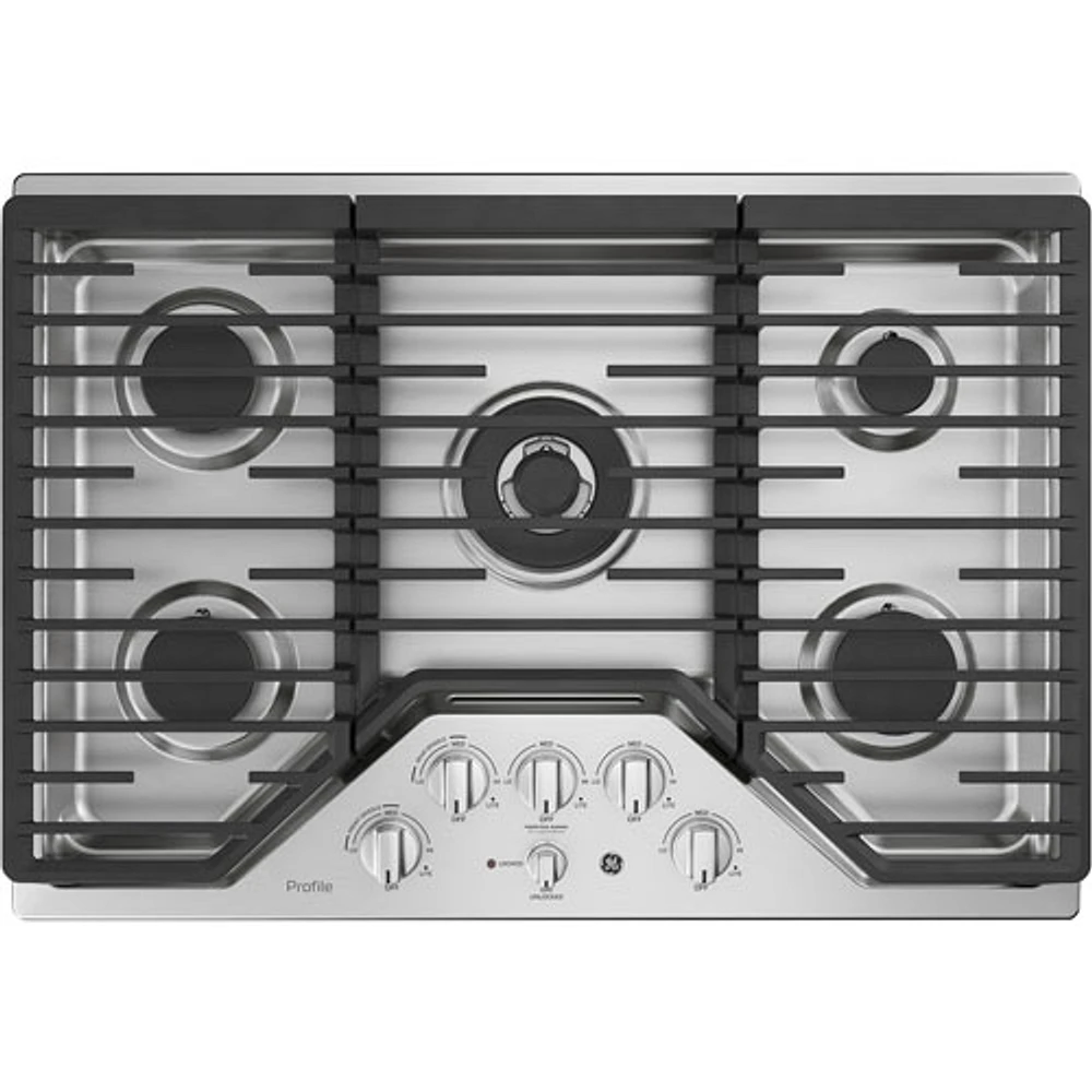 GE Profile 30" 5-Burner Gas Cooktop (PGP9030SLSS) - Stainless Steel