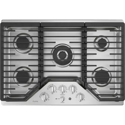 GE Profile 30" 5-Burner Gas Cooktop (PGP9030SLSS) - Stainless Steel