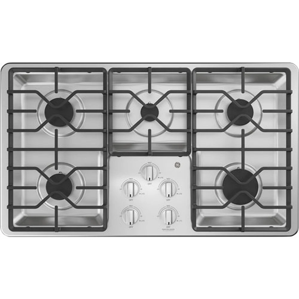 GE 36" 5-Burner Gas Cooktop (JGP3036SLSS) - Stainless Steel