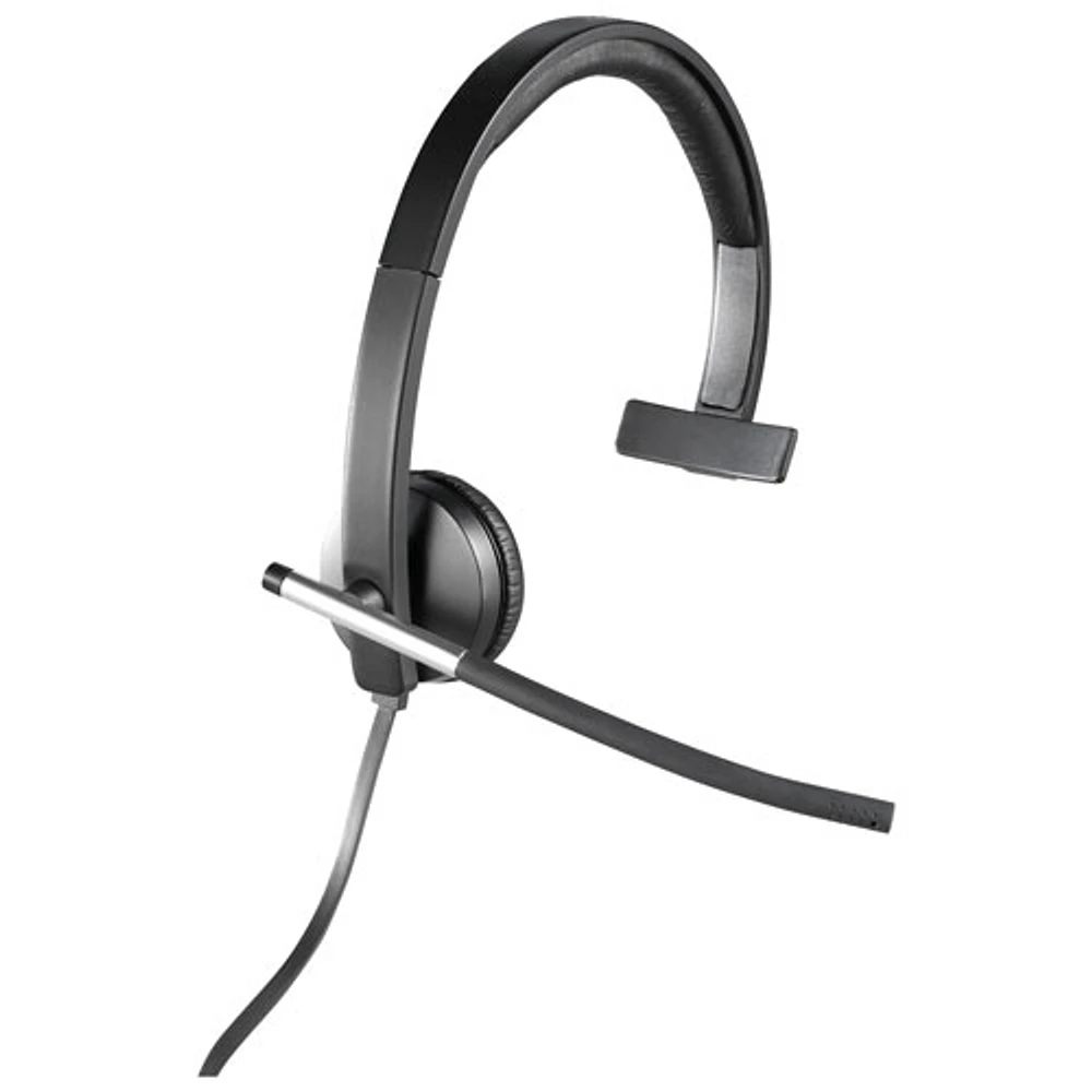 Logitech H650E On-Ear Noise Cancelling Monural Headphones - Black