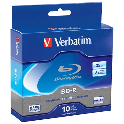 Verbatim 25GB 6X BD-R Disc - 10-Pack