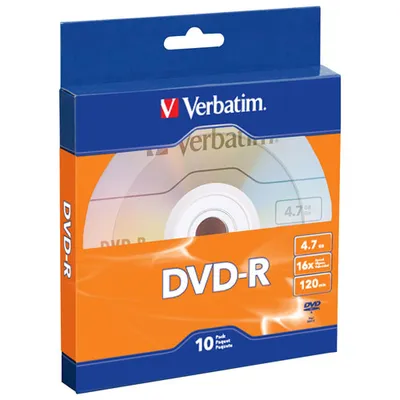 Verbatim 4.7GB 16X DVD-R (97957) - 10-Pack