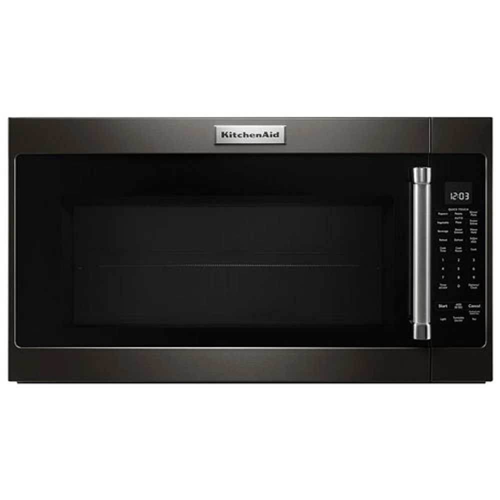 KitchenAid Over-the-Range Microwave Hood Combo-Black Stainless-Open Box-Perfect Condition