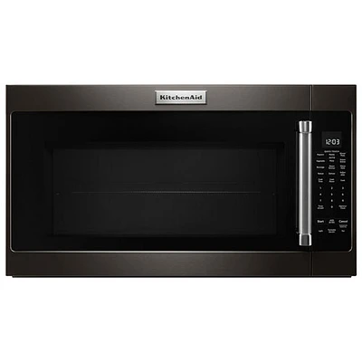 KitchenAid Over-the-Range Microwave Hood Combo-Black Stainless-Open Box-Perfect Condition