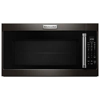 KitchenAid Over-the-Range Microwave Hood Combo-Black Stainless-Open Box-Perfect Condition