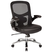 Pro Line II Big and Tall Bonded Ergonomic Mid-Back Leather Executive Chair