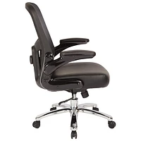 Pro Line II Big and Tall Bonded Ergonomic Mid-Back Leather Executive Chair