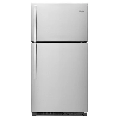 Réfrigérateur congélateur inférieur 33 po DEL de Whirlpool - Inox - Boîte ouverte - Parfait état