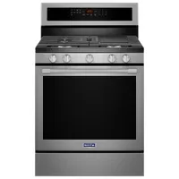 Maytag 30" 5.8 Cu. Ft. True Convection 5-Burner Freestanding Gas Range (MGR8800FZ) - Stainless Steel