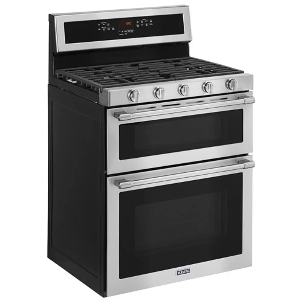 Maytag 30" 6.0 Cu. Ft. Double Oven 5-Burner Freestanding Gas Range (MGT8800FZ) - Stainless Steel