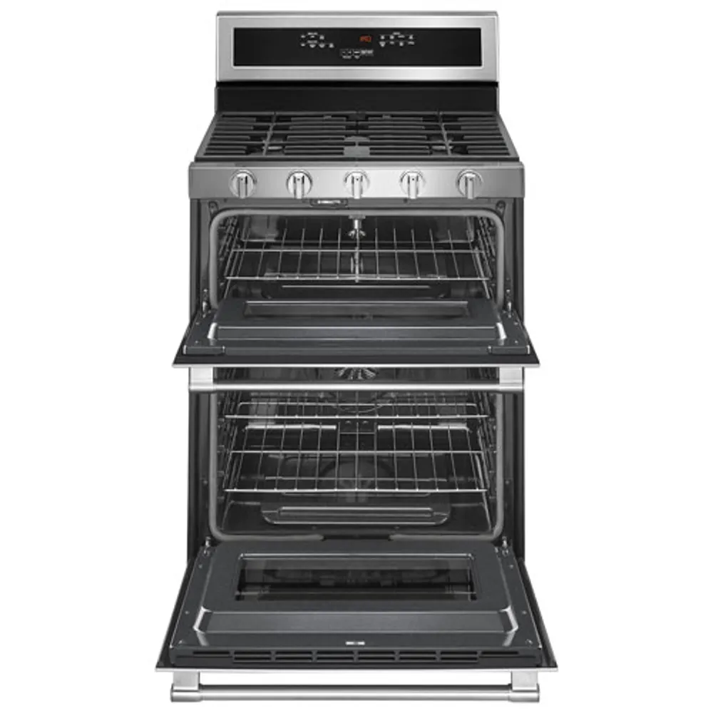 Maytag 30" 6.0 Cu. Ft. Double Oven 5-Burner Freestanding Gas Range (MGT8800FZ) - Stainless Steel