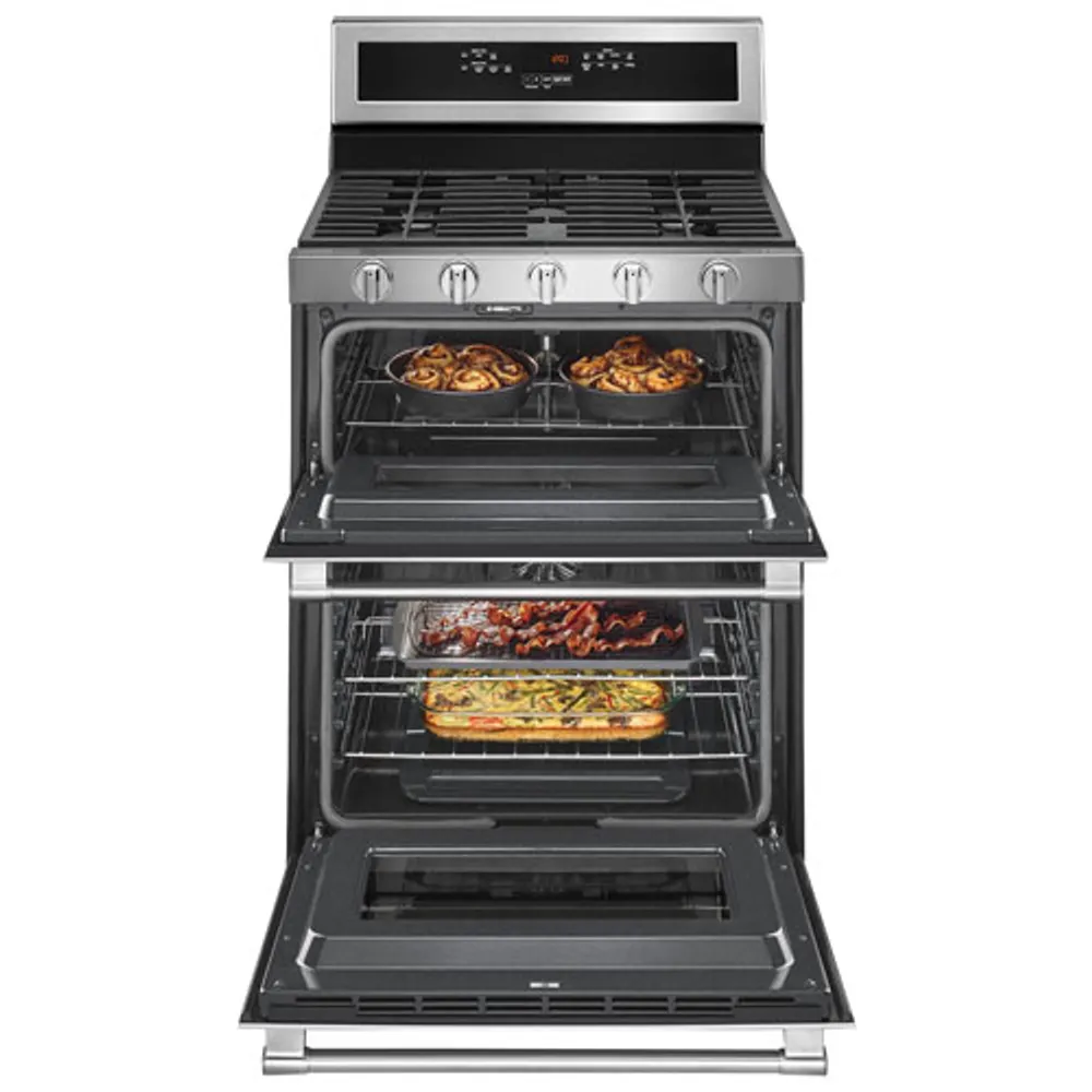 Maytag 30" 6.0 Cu. Ft. Double Oven 5-Burner Freestanding Gas Range (MGT8800FZ) - Stainless Steel