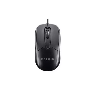 BELKIN 3-BUTTON WIRED USB OPTICAL MOUSE WITH 5-FOOT CORD, COMPATIBLE WITH PCS, MACS, DESKTOPS AND LAPTOPS F5M010QBLK