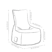 Fauteuil poire contemporain Swing Brava - Violet